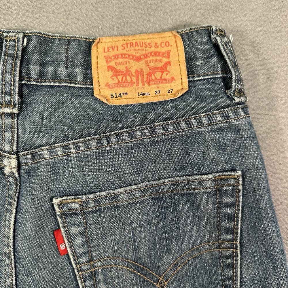 Levi’s 514 Straight Jeans Blue Women’s 14 Reg 27x27 Mid Rise Denim Casual - Picture 9 of 9